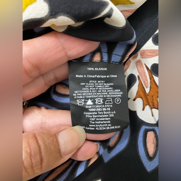 Tory Burch Jane ruffled floral black Dress size 4 - Picture 4 of 6